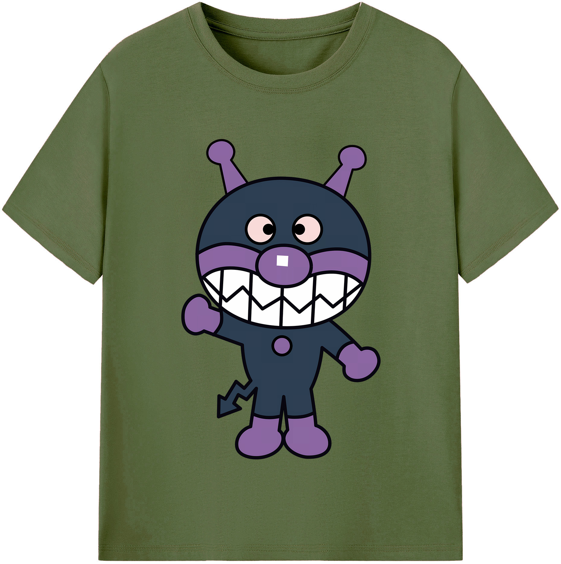 （画像用） アンパンマン Anpanman 綿100％半袖Tシャツ（フロントプリント）